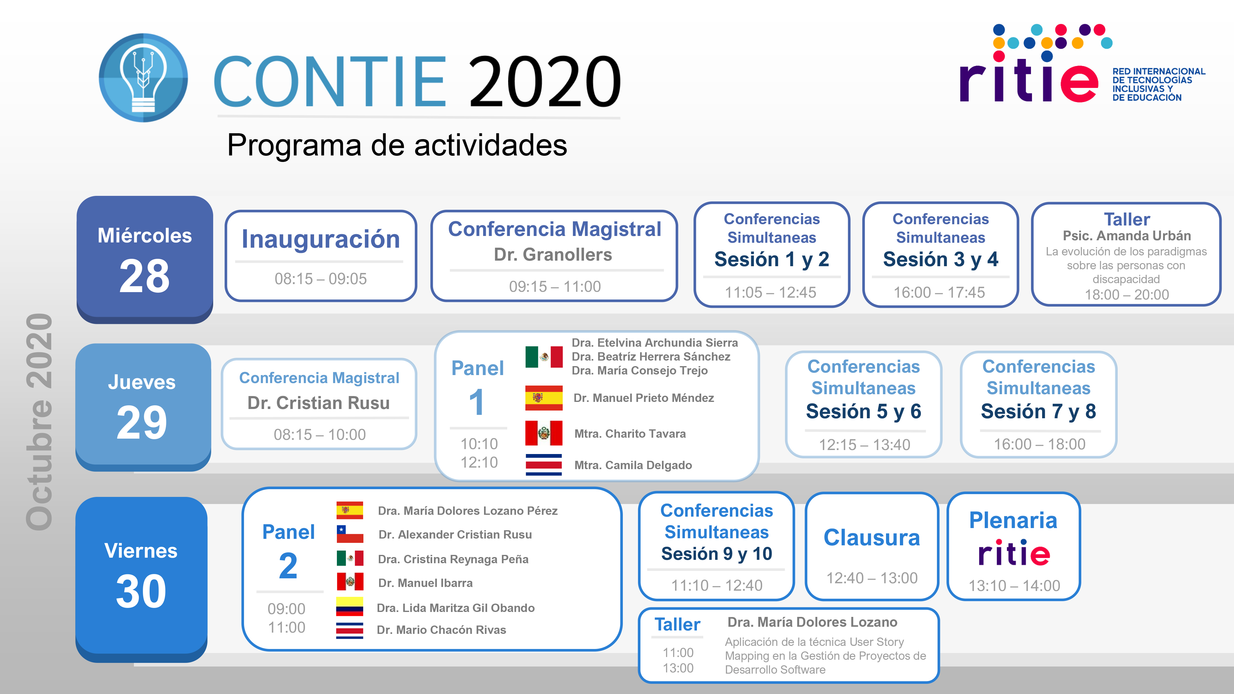 Contie 2020 schedule